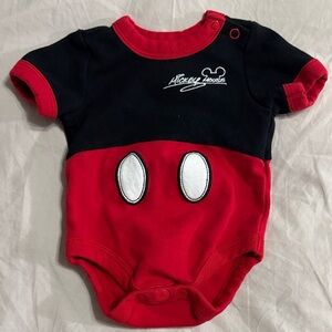 Disney Red and Black Mickey Mouse Bodysuit